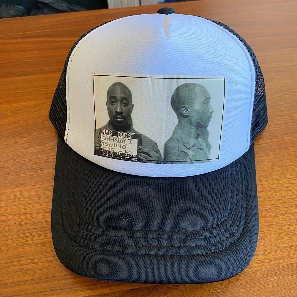 Retro Y2K Tupac Shakur Mugshot Trucker Hat